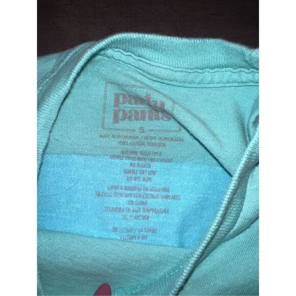 Party Pants SLOW YOUR ROLL SHORT SLEEVE T-SHIRT IN TEAL size small - Picture 5 of 5